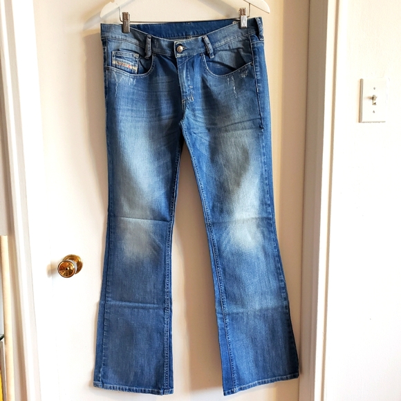 Diesel Louv Boot Fade Wash Stretch Slim Boot Cut Woman W 31 L 32 NWOT - Picture 1 of 13